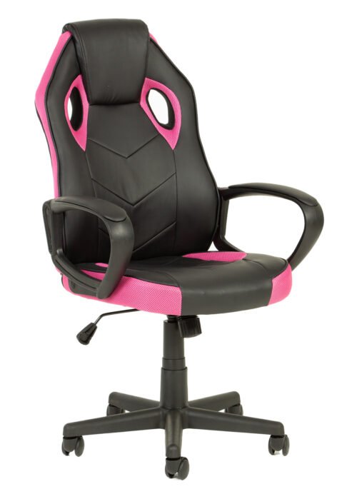 Pelituoli MIKA 611386 musta/pinkki