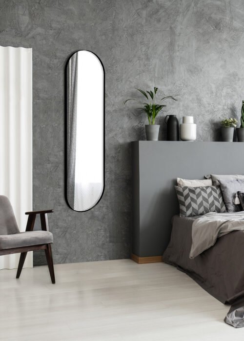 Peili BROOKE 150 cm soikea musta