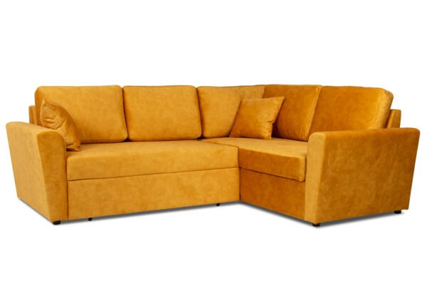 KulmaVuodesohva DANIEL sinapinkeltainen oikea