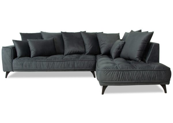 Kulmasohva BEATRICE Set 2 oikea tummanharmaa