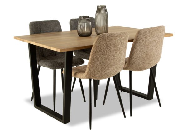 Pöytä JULIETTE 140 luonnonvärinen/musta