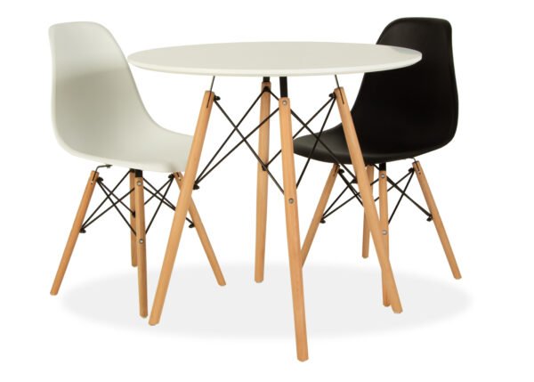 Ruokapöytä BELLA AY valkoinen/puu