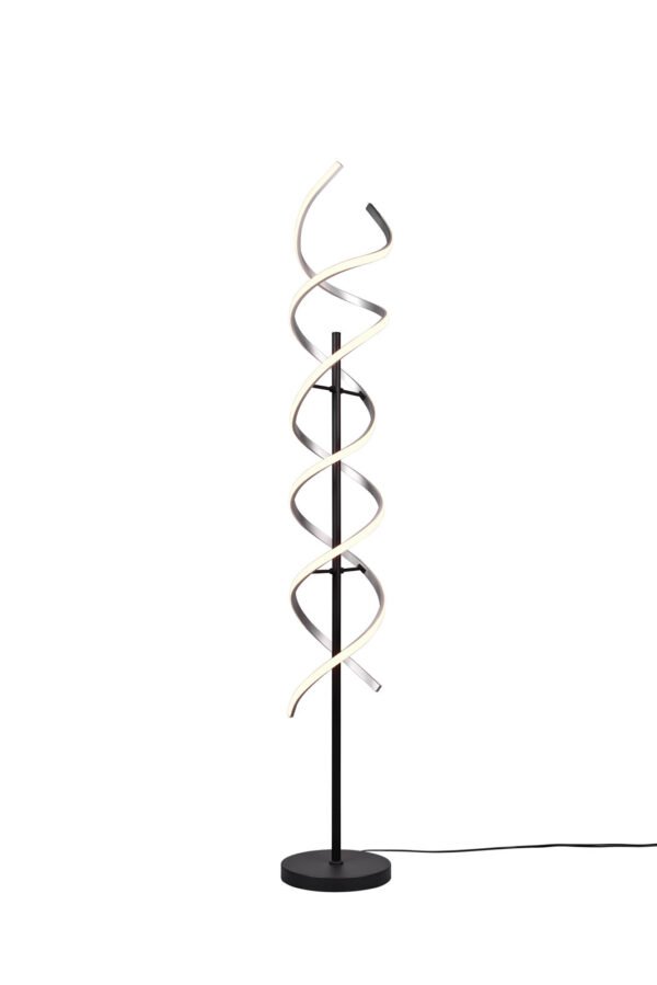 Lattiavalaisin SERENA harjattu alumiini/mattamusta