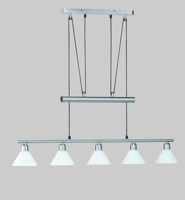 Riippuvalaisin STEFANO 5-lamppuinen valkoinen