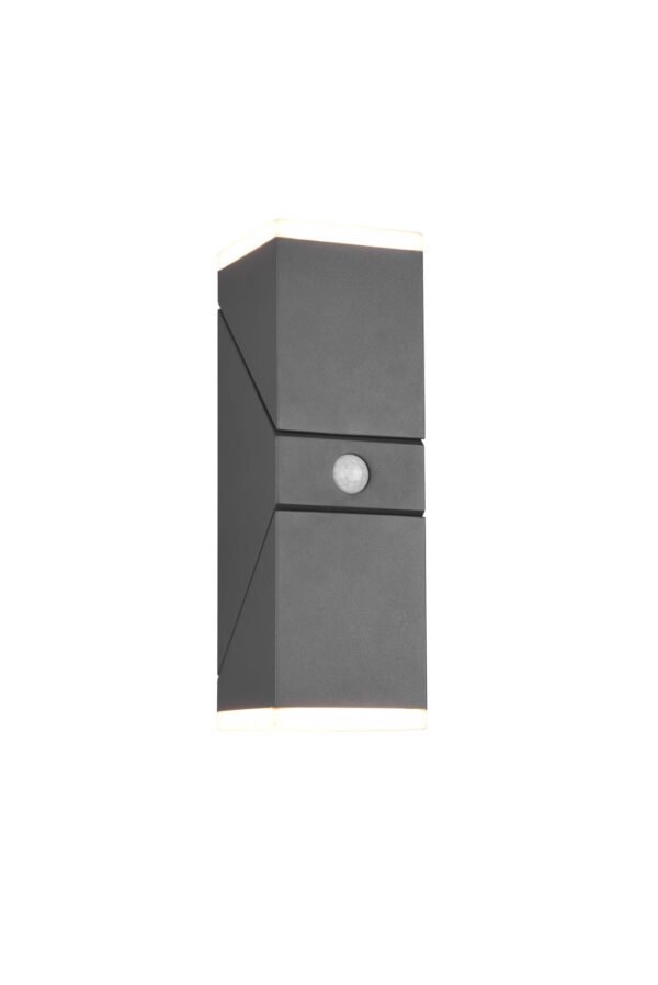 AVA-seinävalaisin, 2-osainen, sensorilla, antrasiitti