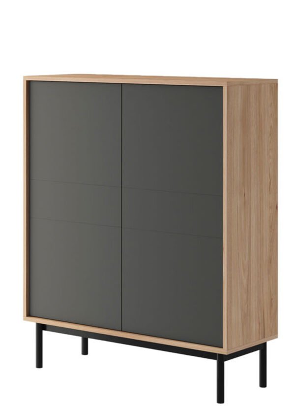 Lipasto BELLA hikkori/harmaa