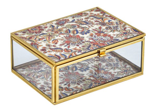 Laatikko MONICA kukka/kulta