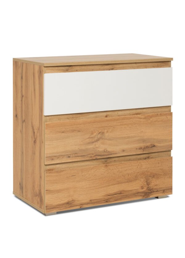 Lipasto ISABELLA 5 valkoinen/tammi