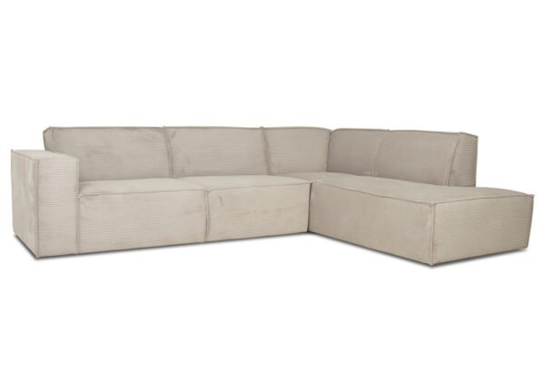 Kulmasohva ETIENNE Set 2 oikea vaaleanharmaa