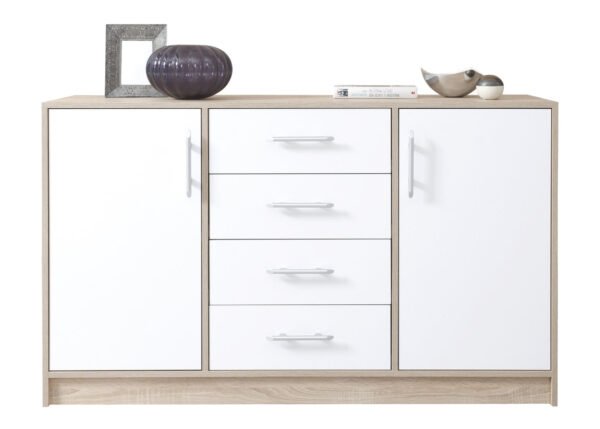 Lipasto SOPHIE iso valkoinen/sonoma tammi