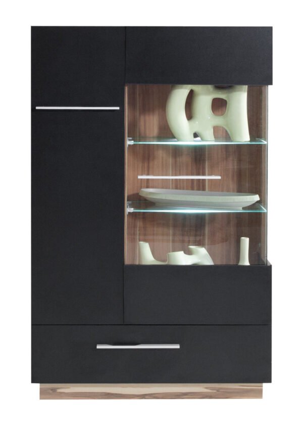 Lipasto MONICA 4 musta/pähkinä