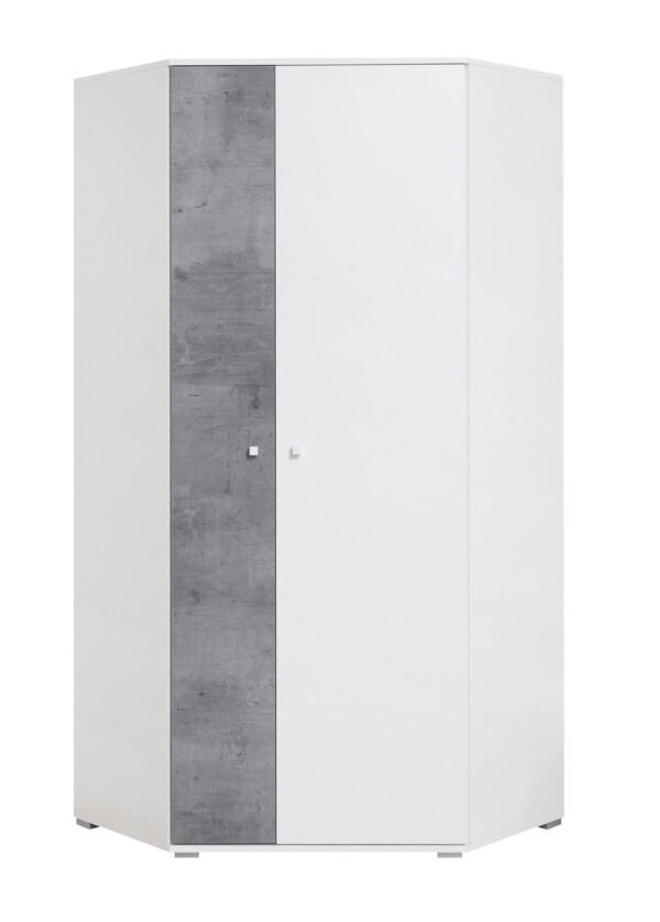 Kulmavaatekaappi SILVIA 2 valkoinen/harmaa