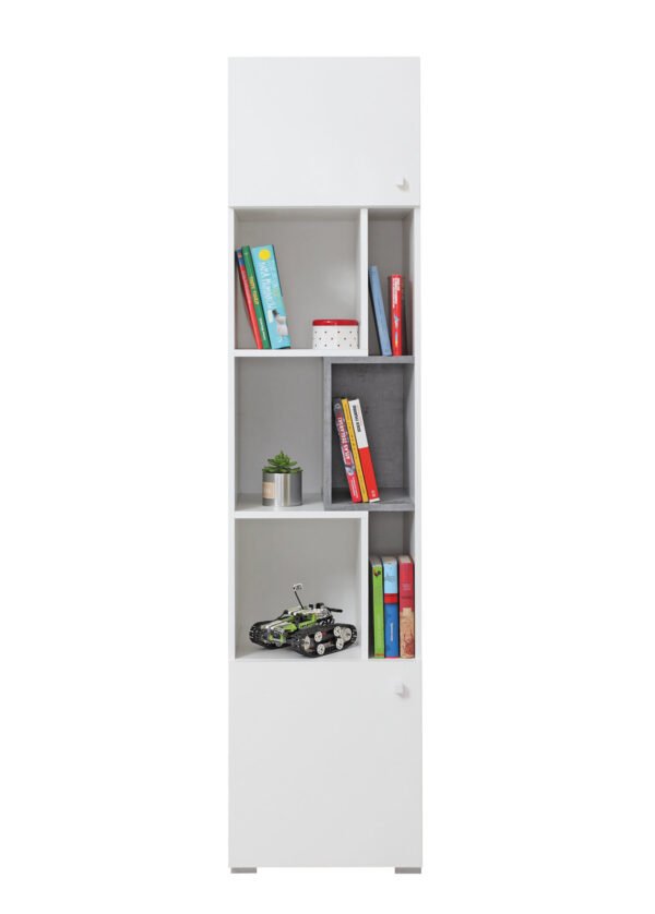 Hylly SILVIA 6 valkoinen/harmaa