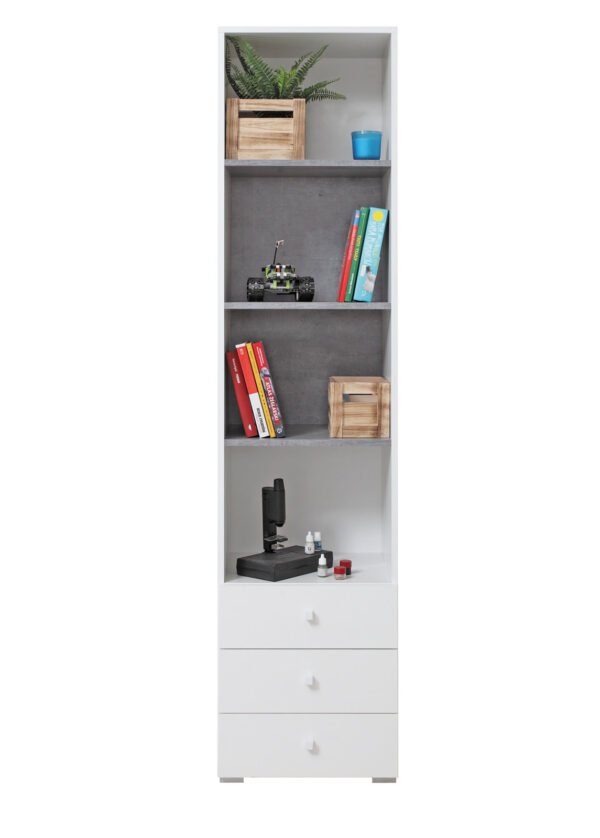 Hylly SILVIA 7 valkoinen/harmaa