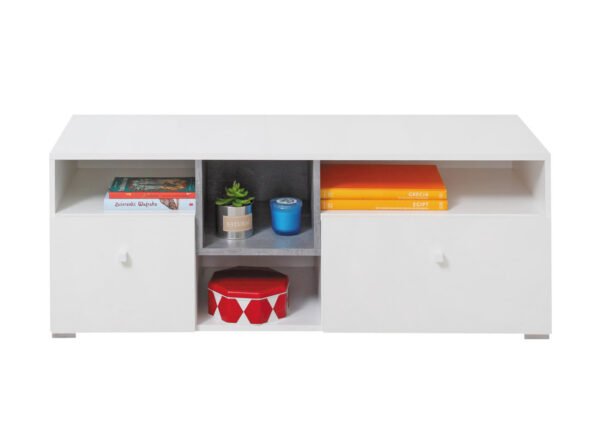 TV-taso SILVIA 9 valkoinen/harmaa