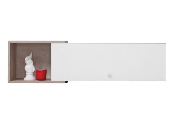 Seinähylly SILVIA 13 harmaa/valkoinen/tammi