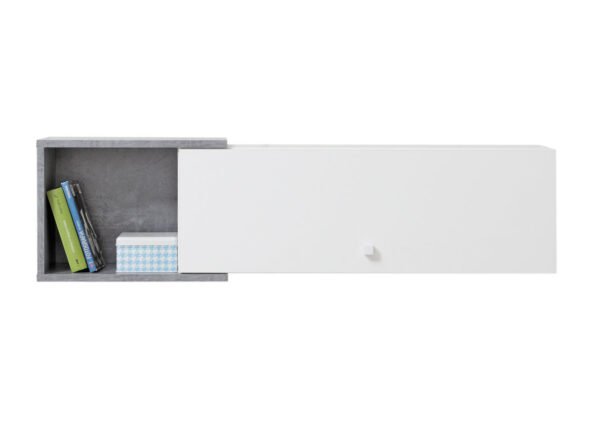 Seinähylly SILVIA 13 valkoinen/harmaa