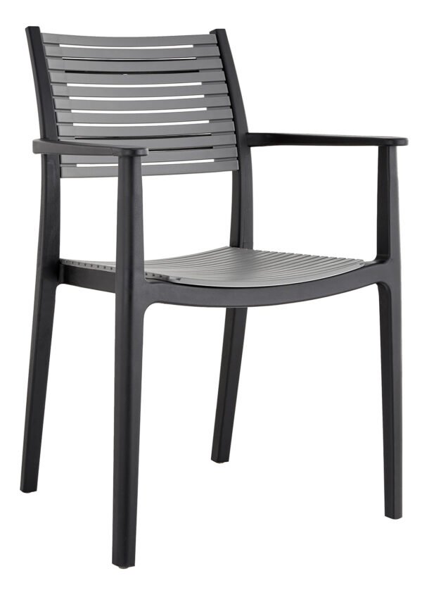 Tuoli MIREILLE musta/harmaa