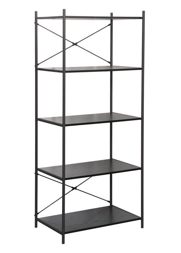 Hylly BROOKE 5 musta tammi