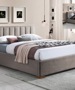 Sänky HAILEY beige sametti