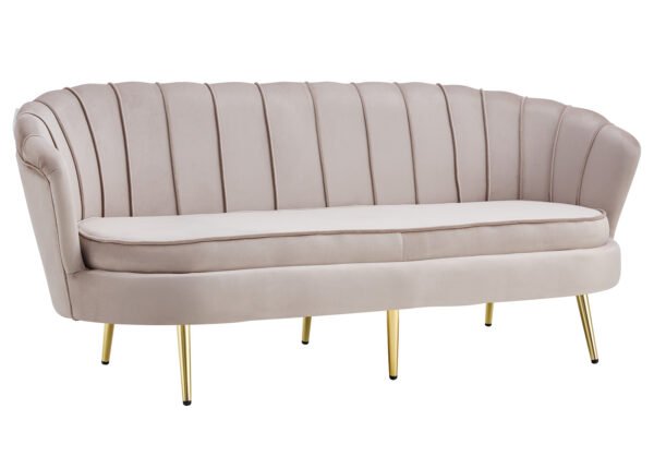 Sohva SOFIA 3-istuttava beige sametti