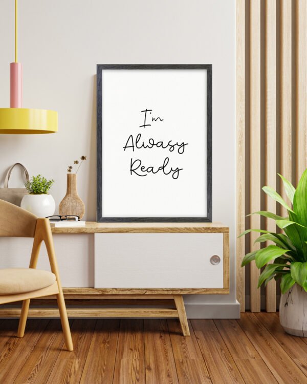 Juliste RENE mustalla kehyksellä