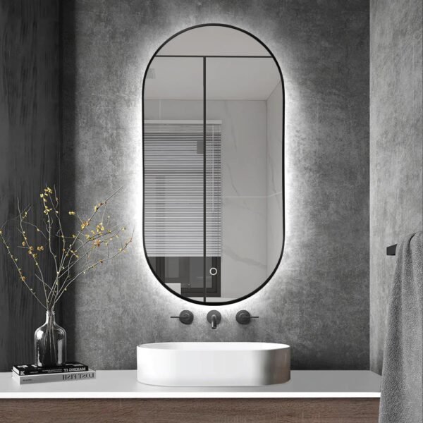 Seinäpeili FABIO musta