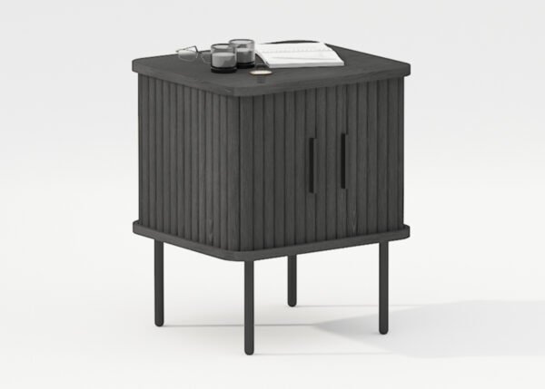 Yöpöytä CAMILLA musta tammi