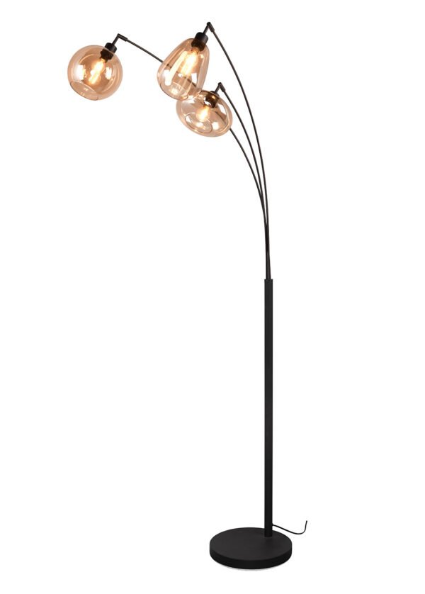 Lattiavalaisin LUCAS, 3-osainen, mattamusta/keltainen