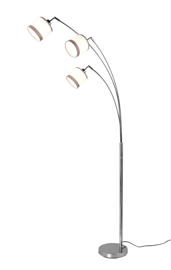 Lattiavalaisin DARIO, 3-osainen, kromi/valkoinen