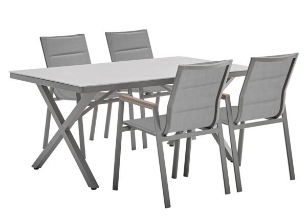 Puutarhakalustesetti COLETTE harmaa