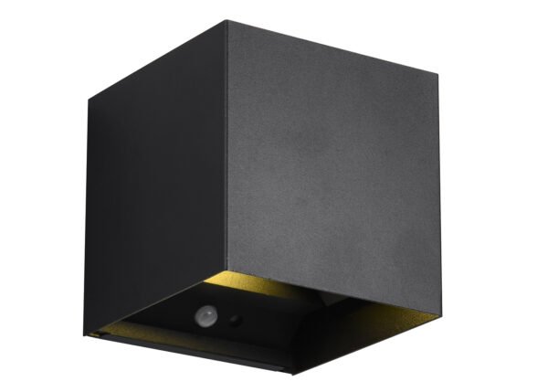 TAPIO-seinävalaisin neliönmuotoinen musta matta