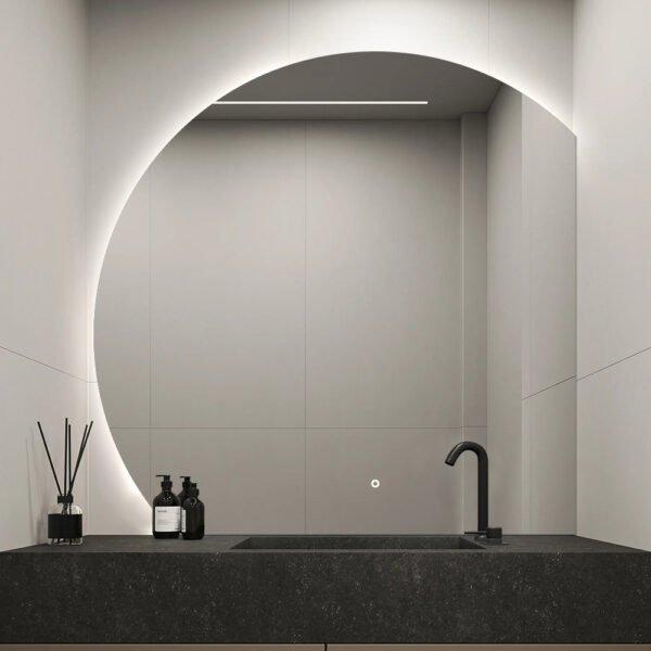 Seinäpeili HILMA oikea valaistuksella