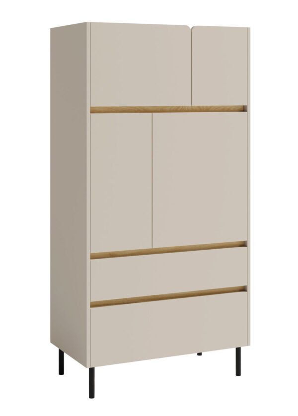 Kaappi LUCIA 5 beige/tammi