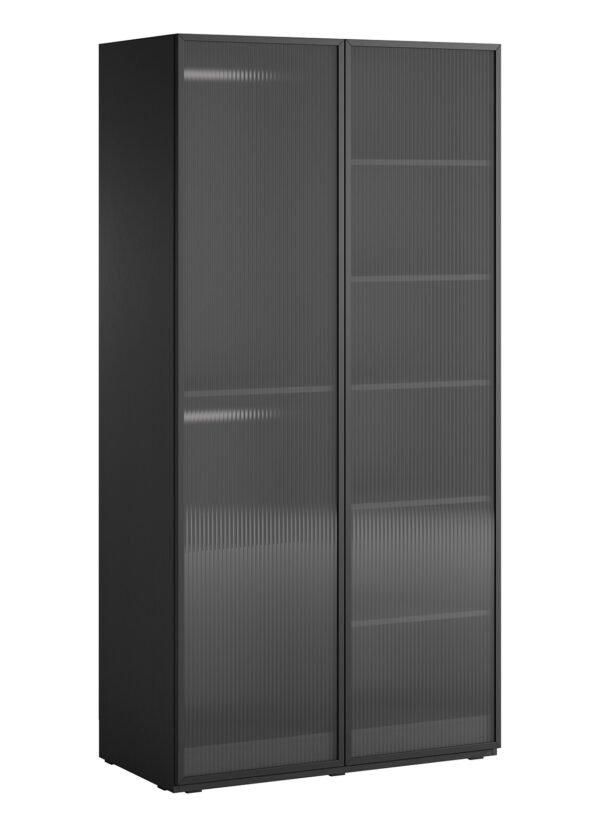 Vaatekaappi SANDBOX FLUTES 100 musta/harmaa