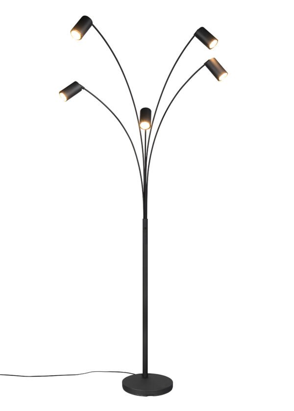 MARTA lattiavalaisin, 5-lamppuinen, mattamusta