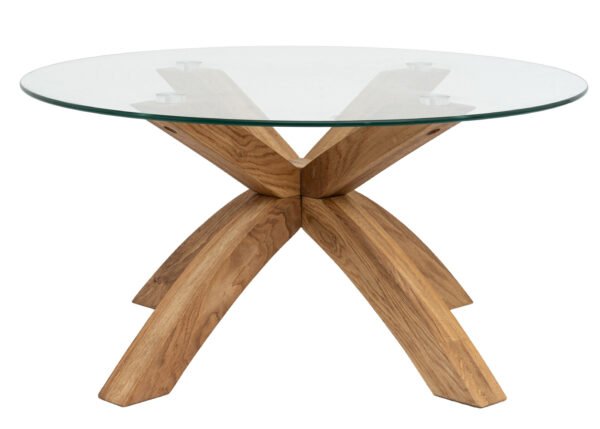 Sohvapöytä MADELEINE lasi/tammi