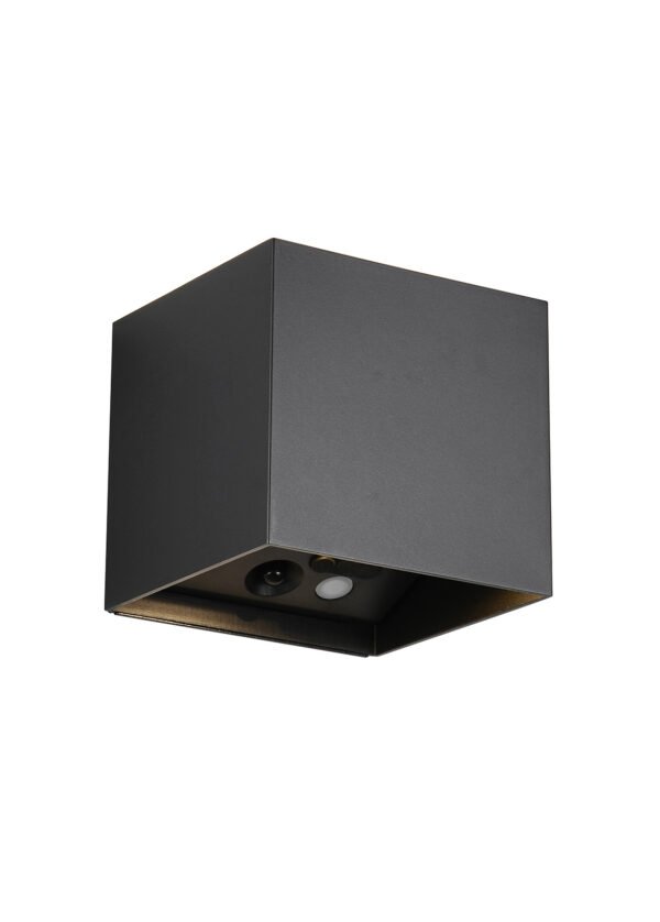 Seinävalaisin GEORGE neliönmuotoinen mattamusta