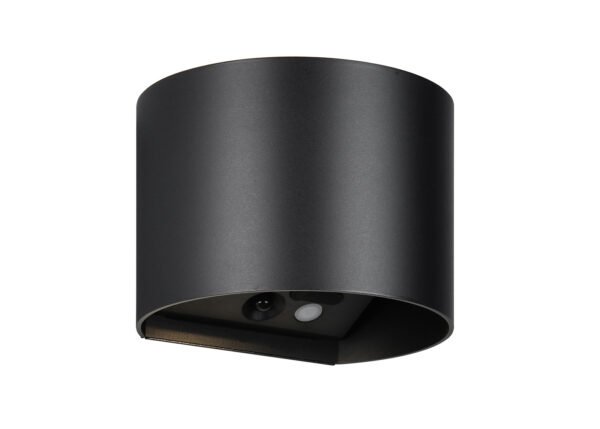 Seinävalaisin GEORGE pyöreä mattamusta