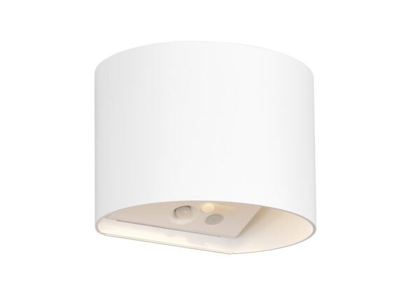 Seinävalaisin GEORGE pyöreä mattavalkoinen