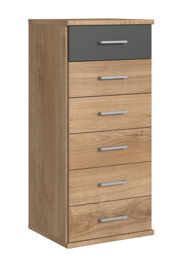 Laatikosto CLAUDE 318 tammi/tummanharmaa
