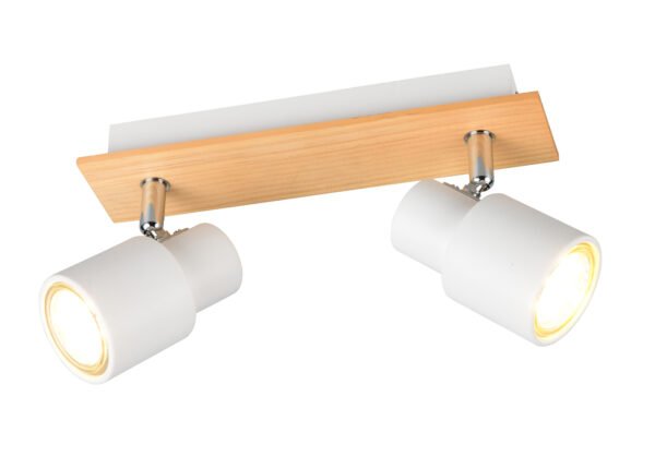 Kohdevalaisin PIETRO, 2-lamppuinen, mattavalkoinen