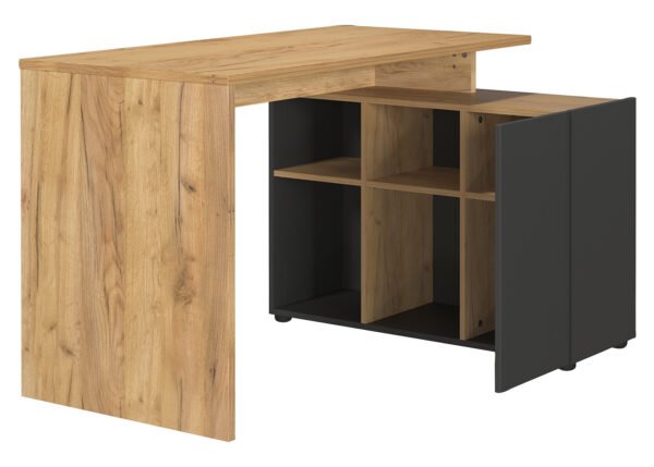 Työpöytä ADAM 2230 grafiitti/tammi