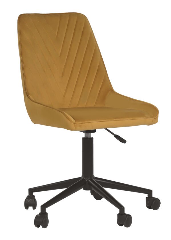 Toimistotuoli LAURA keltainen sametti
