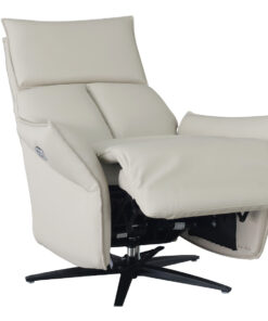 Reclinertuoli ROBERTO valkoinen nahka - Image 4
