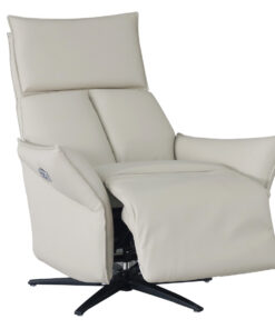 Reclinertuoli ROBERTO valkoinen nahka - Image 5