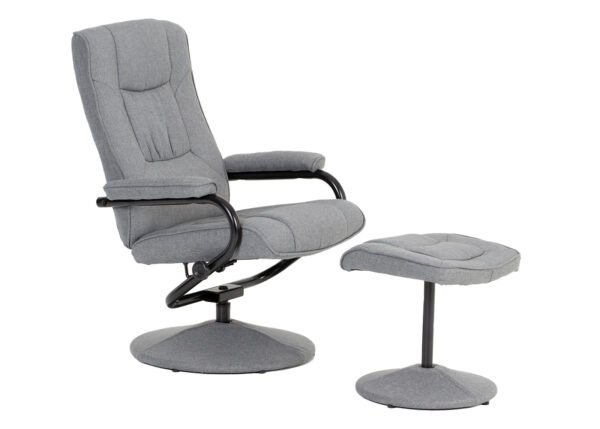 Nojatuoli käsinojilla CHARLIE harmaa kangas