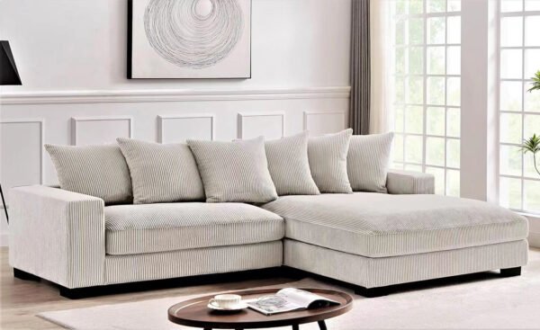 Kulmasohva PIPER oikea kermanvärinen