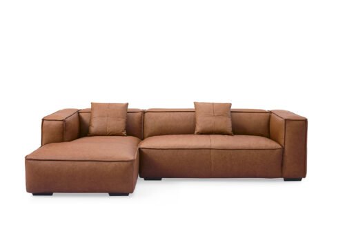 Kulmasohva RACHEL vasen ruskea nahka