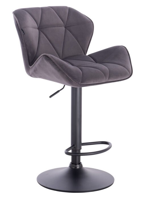 Baarituoli CLARA 3227 tummanharmaa sametti/musta jalka